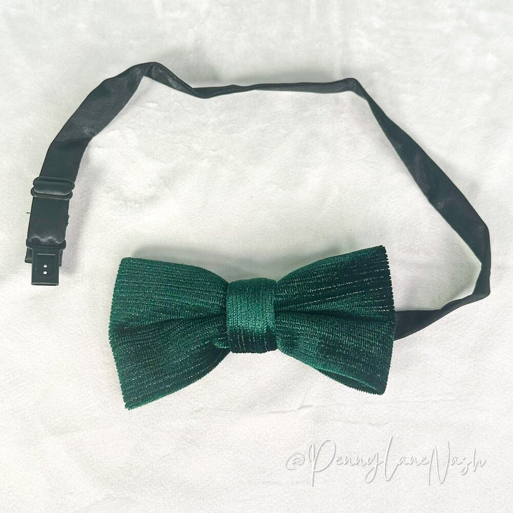 Men's Adjustable with Snap Bow Tie Green - Picture 5 of 7